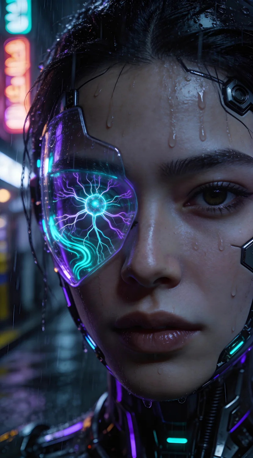 Cybernetic sci-fi portrait